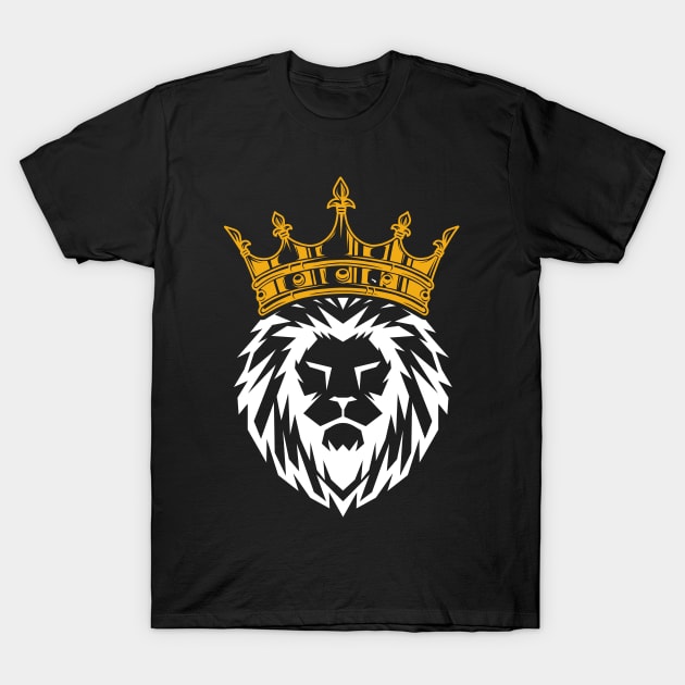 Powerful lion with a crown T-Shirt by Shirtttee